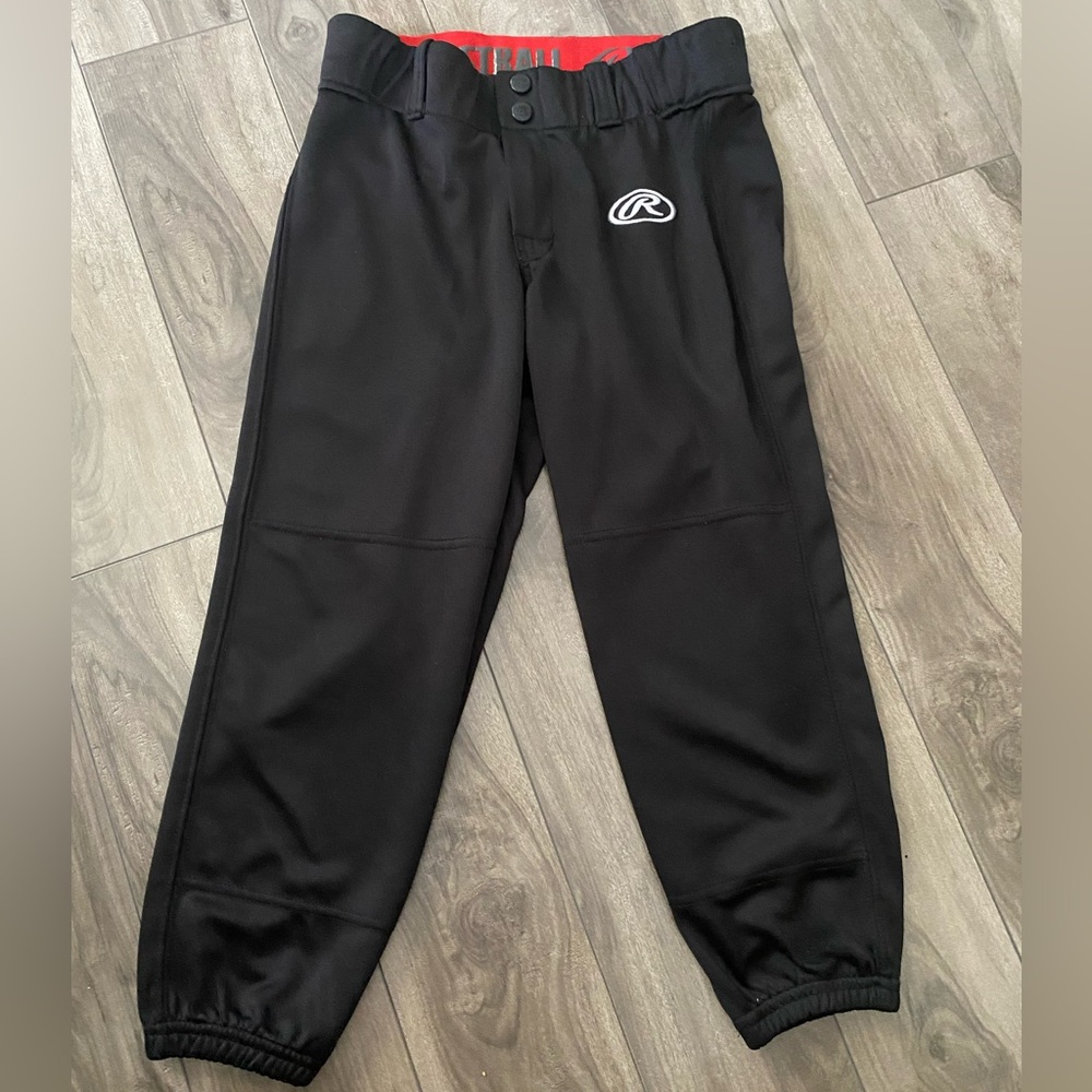 RAWLINGS SOFTBALL PANT. BLACK.